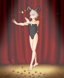  bunnysuit coin corrin_(fire_emblem) crisplukae empty_eyes fire_emblem fire_emblem_fates male_only malesub nintendo stage_hypnosis standing standing_at_attention zombie_walk 