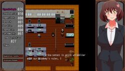 animated black_hair breasts brown_hair empty_eyes femsub huge_breasts hypnosis_academy:_the_hypnosis_trap_and_the_married_teacher jacket maledom miniskirt multiple_boys panties short_hair skirt sound teacher video video_game yellow_eyes