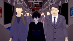 black_hair clothed cover glasses grey_skin jujutsu_kaisen no_eyes red_eyes short_hair zenin1