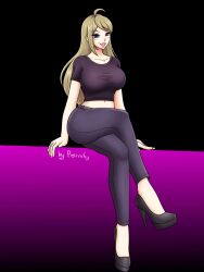  animated animated_gif blonde_hair blue_eyes breasts evil_smile femdom high_heels large_breasts leggings long_hair looking_at_viewer original porniky smile spiral subliminal trippy_(trippy) 