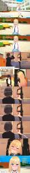  absurdres angry animal_ears anoni_hypno aware black_hair blonde_hair body_control bunny_ears bunny_girl choker closed_eyes clothed cum cum_on_body dialogue english_text eye_roll fake_animal_ears femsub hair_covering_both_eyes handsfree_ejaculation long_hair maledom marin_kitagawa my_dress-up_darling nude orgasm pasties pink_eyes reverse_bunnysuit short_hair smile spiral spiral_eyes standing_split sweat tears text 