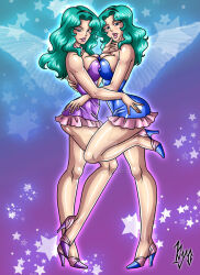  ass_expansion breast_expansion cleavage comic dress erect_nipples erect_nipples_under_clothes female_only femdom femsub kyo-domesticfucker music posing sailor_moon sailor_moon_(series) sailor_neptune twinning yuri 