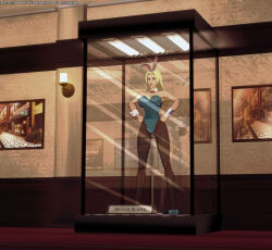 3d alternate_costume blonde_blazer blonde_hair bunny_ears bunnysuit dispatch_(game) empty_eyes femsub happy_trance large_breasts latinkaixa long_hair