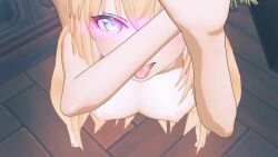  3d animated blonde_hair blue_eyes blush bouncing_breasts erect_nipples female_only femsub glowing_eyes happy_trance heart heart_eyes koikatsu! large_breasts long_hair looking_at_viewer love moawi1 nude open_mouth sex sound symbol_in_eyes thick_thighs tongue tongue_out video 