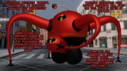 3d belt bodysuit corruption disney drone dronification elastigirl expressionless female_only femsub futanari futasub gloves helen_parr omnidroid sleepyheadrequiem solo tech_control text the_incredibles transformation visor