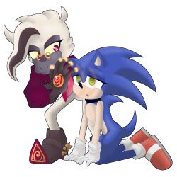 auri collar drool furry glasses gloves green_eyes hypnotic_accessory kneeling male_only maledom malesub multiple_boys open_mouth platypus_boy shoes sonic_the_hedgehog sonic_the_hedgehog_(series) spiral_eyes starline 