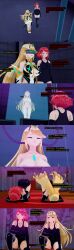  3d blonde_hair censored cyanstargazer empty_eyes femsub hypnotized_hypnotist large_breasts leotard long_hair mythra_(xenoblade) nintendo nipples nude pyra_(xenoblade) red_hair short_hair tech_control text visor xenoblade_chronicles xenoblade_chronicles_2 