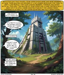 ai_art annie_(pokemon) devianbar dialogue glasses large_breasts nintendo oakley pokemon team_hypno team_rocket text