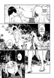 akatsuki_(furoufushi) comic demon_girl dress empty_eyes english_text feet female_only femsub fujihan furoufushi_shoujo_no_naedoko_ryokouki hypnotic_smell long_hair monochrome mushroom official pandora_(furoufushi) plute_(furoufushi)