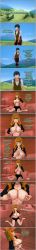 3d artist_request black_clover body_swap femsub happy_trance large_breasts long_hair masturbation mimosa_vermillion nipples orange_hair possession text tongue_out