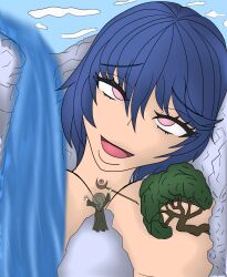 blue_hair convenient_censoring empty_eyes femsub giantess lillytank maledom pink_eyes staff wizard