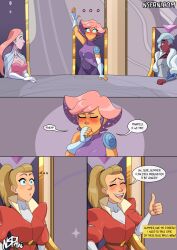 adora breasts comic dialogue dracedomino_(writer) female_only femsub glimmer netossa nsfani queen queen_angella she-ra_and_the_princesses_of_power text