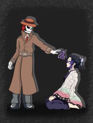 artist_request black_hair demon_slayer femsub maledom mask shinobu_kocho