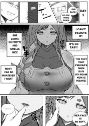 animal_ears blush braid breasts bunny_ears bunny_girl clothed dialogue drool empty_eyes english_text expressionless femsub freckles hard_translated hololive izumisora long_hair maledom milf pekomama text translated virtual_youtuber