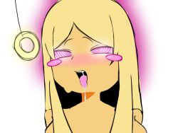  aura blonde_hair blush drool female_only femsub glowing_eyes long_hair moo_(rjoes) open_mouth original pendulum ring_eyes rjoes simple_background solo tongue tongue_out white_background 