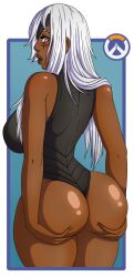 age_regression ana_amari ass ass_expansion bimbofication dark_skin female_only heart heart_eyes large_ass lip_expansion long_hair overwatch solo symbol_in_eyes white_hair wrenzephyr2