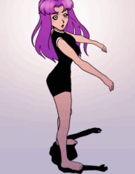  animated animated_gif female_only femsub misato_katsuragi mizspiral neon_genesis_evangelion purple_hair solo tagme 