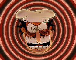 domixksk evil_smile male_only maledom open_mouth peppino_spaghetti pizza_tower pov_sub short_hair spiral_background