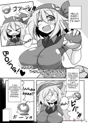 bouncing_breasts captured comic large_breasts may pokeball pokemon tight_clothing