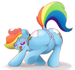 animals_only blue_skin bottomless cradily_(manipper) femsub hypnotic_eyes kaa_eyes manip multicolored_hair my_little_pony nude pussy rainbow_dash rainbow_hair spread_pussy tongue tongue_out topless