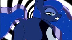  animals_only anus blue_hair femdom horse long_hair looking_at_viewer manip my_little_pony princess_luna pussy solo spiral western 
