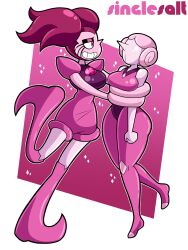  faceless femdom femsub pink_eyes pink_hair pink_pearl/volleyball pink_skin singlesalt spinel_(steven_universe) steven_universe 