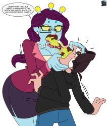  blue_skin breasts cleavage dezzy dezzy_(dez_a_sketch) dialogue english_text femsub hivemind maledom multiple_girls multiple_subs original parasite possession rick_and_morty simple_background speech_bubble tagme text turning_the_tables unity_(rick_and_morty) vomit white_background 