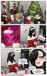  4headboiii black_hair comic dandadan dialogue english_text femdom femsub glasses hypnotic_drink hypnotized_dom hypnotized_hypnotist joo_(dandadan) long_hair rin_sawaki short_hair tagme text 