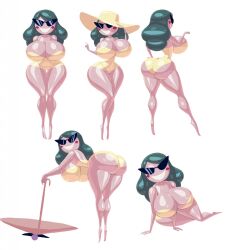  breasts disney eclipsa_butterfly female_only femsub green_hair happy_trance hypnotic_accessory knick_knack long_hair noonun petrification smile star_vs_the_forces_of_evil sunny_miami 