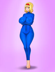 absurdres alice_margatroid blonde_hair blue_eyes bodysuit breasts erect_nipples female_only femsub happy_trance headband large_breasts latex looking_at_viewer neo-izayoi short_hair touhou
