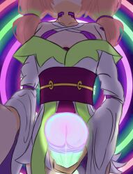  animated animated_gif bangs bare_shoulders bioluminescence clothed clothed_exposure futadom futanari glowing glowing_cock green_hair hair_band hypnotic_light hypnotic_penis manip multicolored_hair pink_hair pov pov_sub spiral spiral_background stronny_cuttles twintails vallure virtual_youtuber 