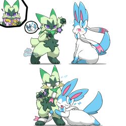 animated_gif floragato furry pendulum pokemon sleeping sylveon tontaro