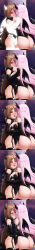  absurdres ass blush brown_hair castlevania charlotte_aulin charm_(spell) cleavage closed_eyes demon_girl enemy_conversion female_only femdom femsub from_behind glowing heart heart_eyes horns hypnotic_magic kissing lipstick long_hair love magic open_mouth pink_hair red_eyes selvalanch sequence slit_pupils spit_trail succubus sweat symbol symbol_in_eyes thighhighs thighs tongue tongue_out transformation wings yuri 
