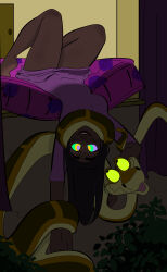 bare_legs barefoot coils colorrings dark_skin disney encanto happy_trance isabela_madrigal kaa kaa_eyes legs night smile tail the_jungle_book