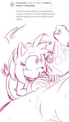  amy_rose bottomless clothed_sex dress fakeryway fellatio femsub furry hair_band happy_trance hedgehog_girl kneeling maledom monochrome oral pendulum penis sex short_hair signature simple_background sketch sonic_the_hedgehog_(series) spiral_eyes standing sweat symbol_in_eyes tail text 