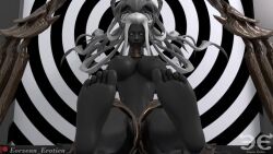  3d animated bare_breasts barefoot black_skin blender breasts eorzean_erotica feet final_fantasy final_fantasy_xiv foot_focus giantess huge_breasts large_breasts midriff nipples nude sophia_the_goddess spiral spiral_background spiral_eyes tagme video white_hair 