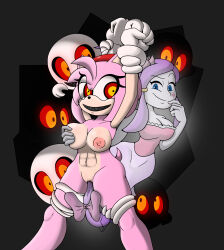 abs absurdres amy_rose arms_above_head blue_eyes boom_boo breasts evil_smile femdom femsub furry ghost ghost_girl gloves glowing glowing_eyes headband hedgehog_girl lah large_breasts navel pink_hair possession purple_hair pussy pussy_juice red_eyes sandunky sex sharp_teeth smile sonic_the_hedgehog_(series) tail_sex vaginal