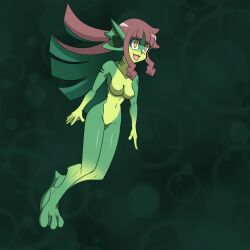  digimon digimon_ghost_game empty_eyes femsub fish_girl happy_trance monster_girl nude ruli_tsukiyono transformation underwater 