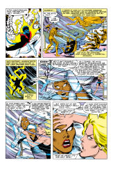  absurdres blonde_hair body_swap cape comic corset emma_frost gloves long_hair marvel_comics nightcrawler official opera_gloves storm super_hero swimsuit telepathy text thighhighs western white_hair x-men 