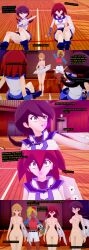  3d alexis_rhodes black_hair blonde_hair blush brown_hair censored cyanstargazer dark_skin empty_eyes femdom femsub jasmine_(yu-gi-oh!) large_breasts long_hair mindy multicolored_hair nipples nude text yu-gi-oh! yu-gi-oh!_gx 