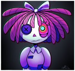 doll looking_at_viewer ragatha red_hair spiral_eyes the_amazing_digital_circus