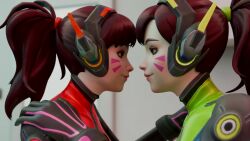  brown_hair d.va expressionless femdom femsub happy_trance headphones hypnovember long_hair overwatch ponytail selfcest tech_control video vynil 