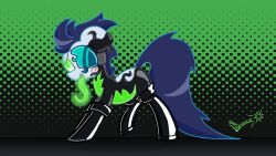  alternate_costume animals_only blush bodysuit bondage dazed drone dronification glowing_eyes happy_trance latex living_costume male_only malesub my_little_pony open_mouth restrained soarin socks starbounce thighhighs tight_clothing tongue tongue_out visor wings 