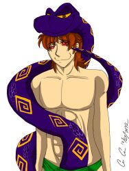  aionk coils happy_trance hypnotic_eyes kaa_eyes male_only malesub original phyn smile snake topless underwear yaoi 