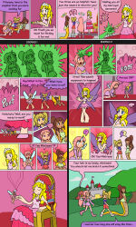 accidental_hypnosis blonde_hair breasts brown_hair cailey_(swankypajamas) comic crown empty_eyes fairy female_only femdom femsub happy_trance harem heart heart_eyes humor jewelry large_breasts lina_(swankypajamas) magic marigold_(swankypajamas) minigirl monster_girl multiple_girls multiple_subs mythkaz naga_girl original pink_hair ponytail princess_caelia_(kachopper9) size_difference skirt snake_girl symbol_in_eyes text transformation twintails wings