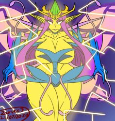  animated animated_gif breast_expansion breasts empress_of_light femsub happy_trance huge_breasts kaa_eyes smile terraria zarvex3 