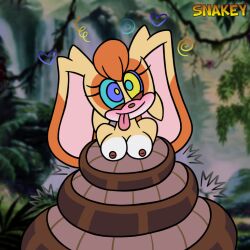 blush bottomless breasts coils disney femsub furry happy_trance kaa kaa_eyes maledom nipples nude smile snake snakeythingy sonic_the_hedgehog_(series) the_jungle_book tongue tongue_out topless vanilla_the_rabbit