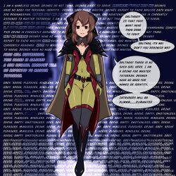  bodysuit bottomless brown_hair delthea dialogue empty_eyes expressionless femsub fire_emblem fire_emblem_echoes idpet latex long_hair nintendo nude pussy resisting rubber text topless 