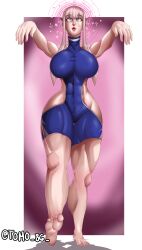  abs absurdres bangs bare_legs barefoot blue_eyes breasts capcom clothed drool expressionless feet female_only femsub happy_trance heart heart_eyes huge_breasts large_hips legs leotard long_hair love manon_(street_fighter) muscle_girl open_mouth pink_hair signature simple_background smile solo spiral spiral_eyes standing straight-cut_bangs street_fighter symbol_in_eyes tagme tomo86 zombie_walk 