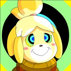  animal_crossing animated animated_eyes_only animated_gif blonde_hair coils female_only femsub furry hypnotic_eyes isabelle_(animal_crossing) kaa_eyes kaalover nintendo short_hair 